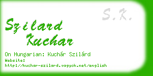 szilard kuchar business card