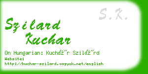 szilard kuchar business card